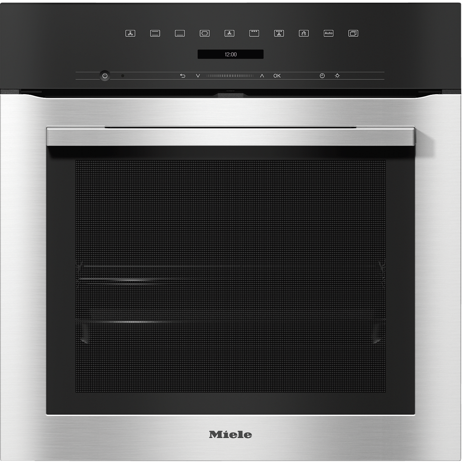 Miele inbyggnadsugn h 7160 bp, rostfritt stål cleansteel, pyrolys, teleskopskenor