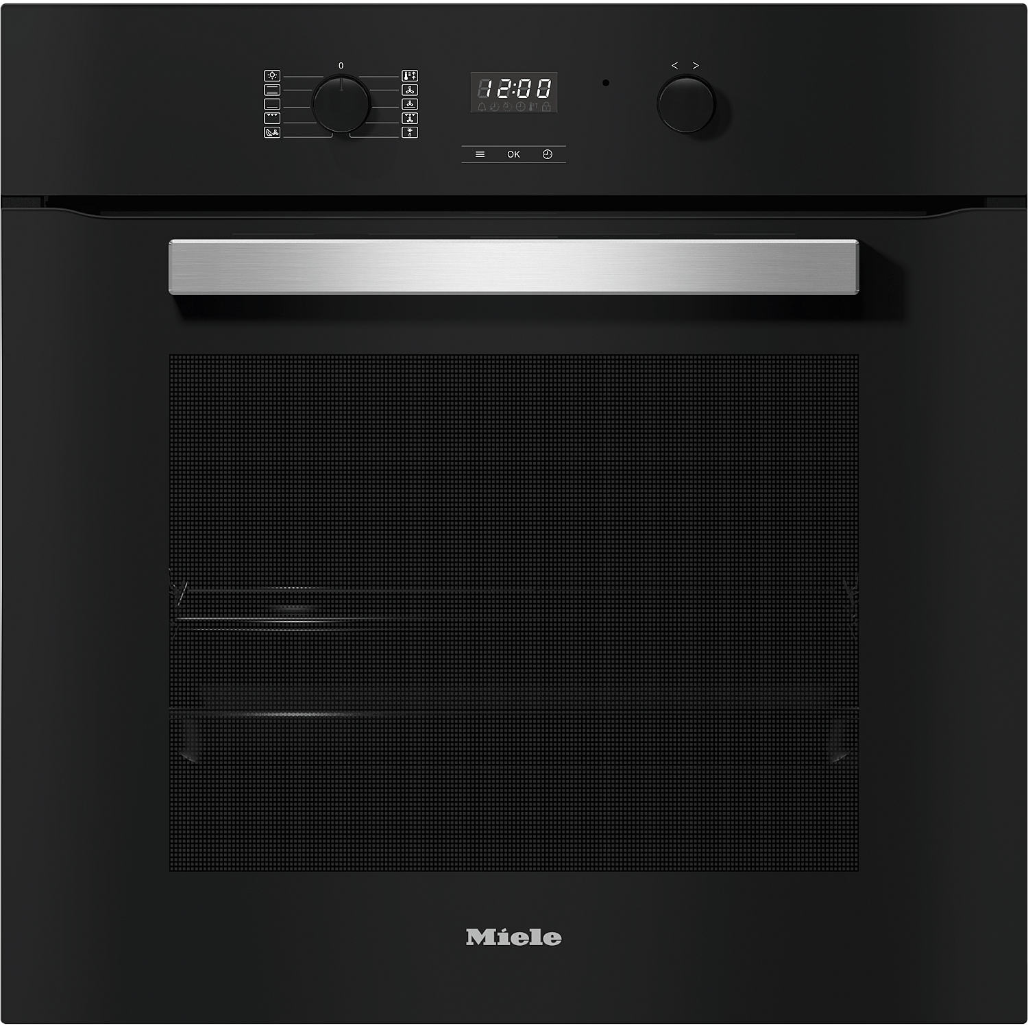 Miele inbyggnadsugn h 2455 b, obsidiansvart, sval front