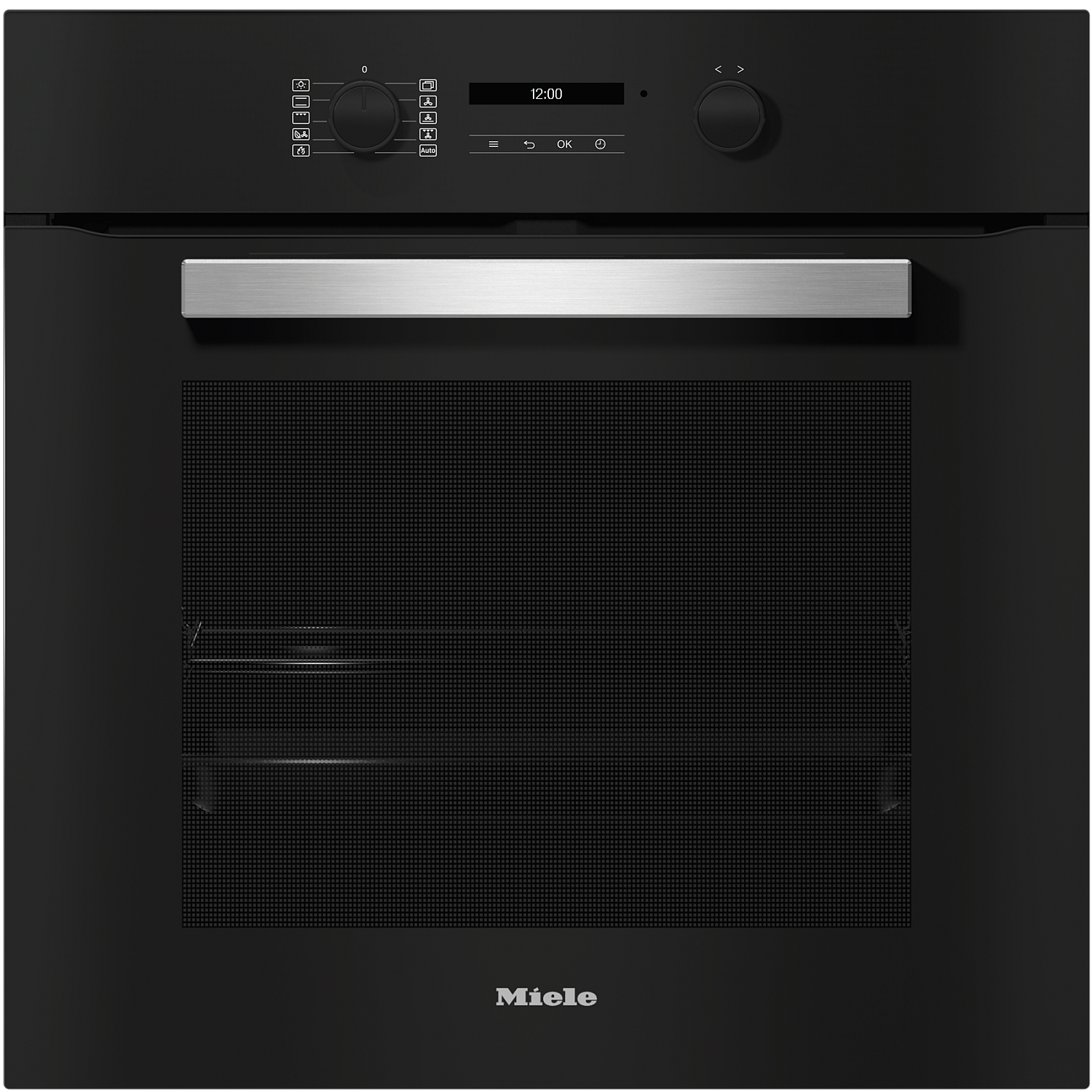 Miele inbyggnadsugn h 2465 bp, obsidiansvart, pyrolys, wifi