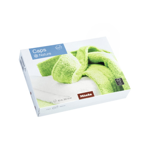 Miele tillbehör tvätt/tork caps nature sköljmedel 9-pack.