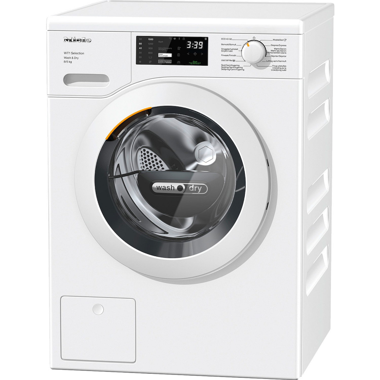 Miele kombi tvätt/tork wtd163wcs nds lw 8/5 kg tvätt/tork-kombination