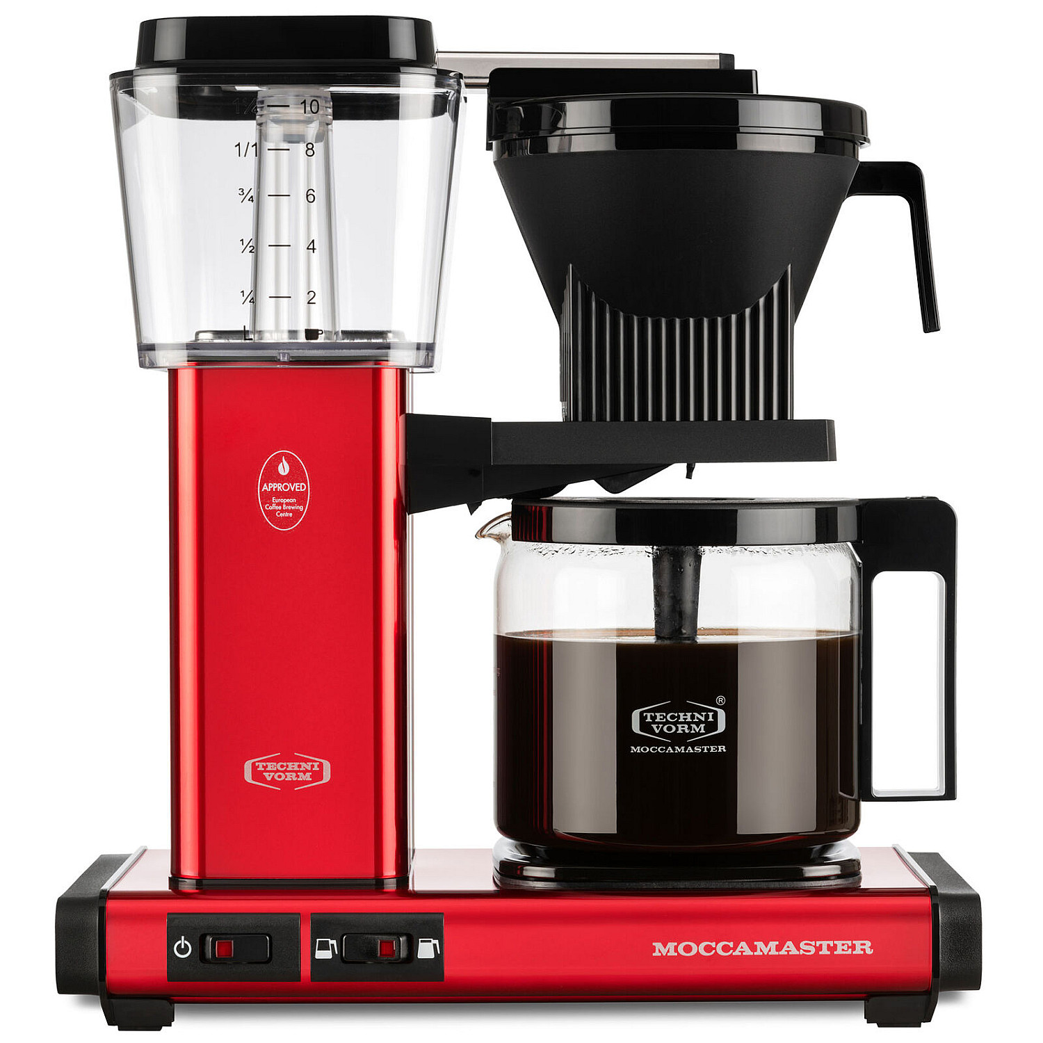 Moccamaster kaffebryggare optio kaffebryggare, r&ouml;d metallisk