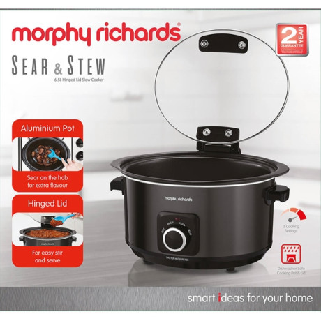 Morphy Richards - Slowcooker Sear And Stew 6,5L Fällbart Lock Morphy Richards - Slowcooker Sear And Stew 6,5L Fällbart Lock