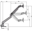 Multibrackets - VESA Gas Lift Arm Single vit