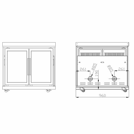 Myoutdoorkitchen -  Fristående Kylskåp classic line stainless 304SS