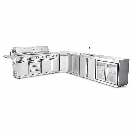 Myoutdoorkitchen -  Hörnmodul classic line stainless 304SS 90° large för utekök