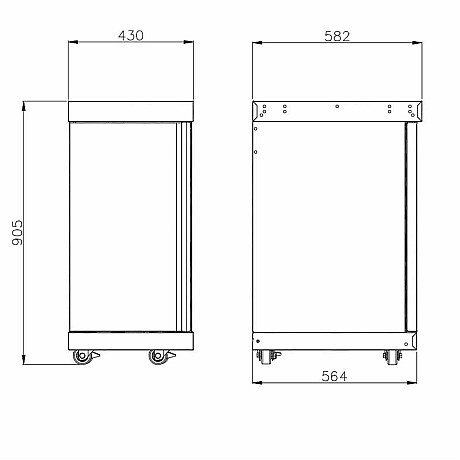Myoutdoorkitchen -  Skåpmodul classic line stainless 304SS 43 cm för utekök