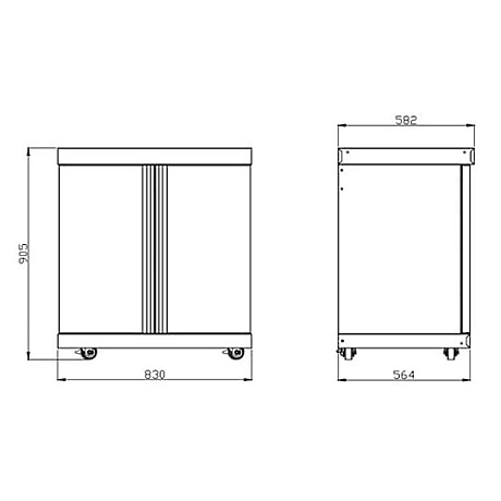 Myoutdoorkitchen - Classic Line Stainless - Cabinet module
