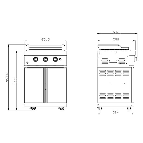 Myoutdoorkitchen - Classic Line Stainless - Teppanyaki Module