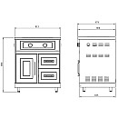 Myoutdoorkitchen - Inox Range - 430SS Stainless - Side burner cabinet - SE
