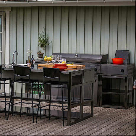 Myoutdoorkitchen - Gasolgrill nordic line, Svart (2 Burners)