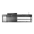 Myoutdoorkitchen - Nordic Line Black - Integrated Side Burner