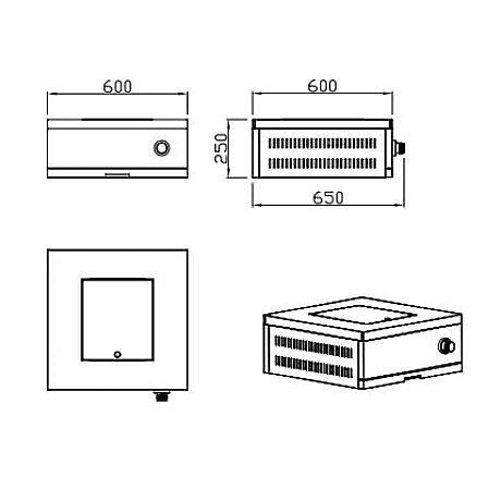 Myoutdoorkitchen - Nordic Line Black - Integrated Side Burner