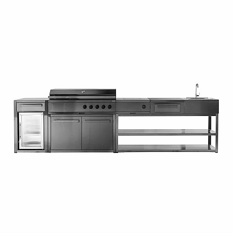 Myoutdoorkitchen -  Förvaringsmodul med arbetsbänk nordic line