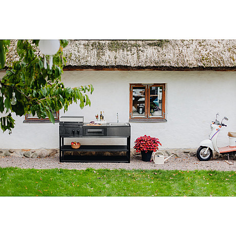 Myoutdoorkitchen -  Förvaringsmodul med arbetsbänk nordic line