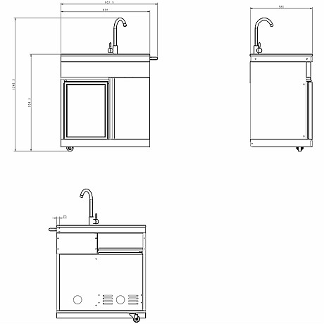 Myoutdoorkitchen -  Utekök Pure Compact Stainless