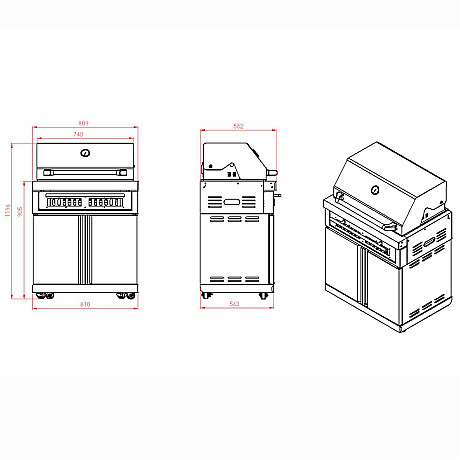 Myoutdoorkitchen - Kolgrill stainless collection