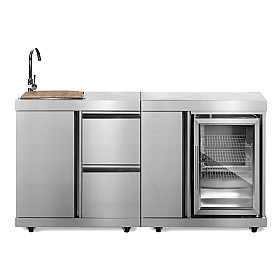 Utekök Myoutdoorkitchen - Modul kyl & diskbänk, Duopaket