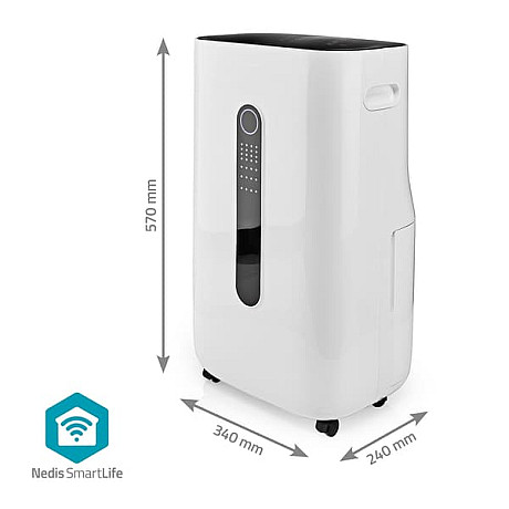 Nedis - DEHU20WTW Luftavfuktare SmartLife Wi-Fi 20 l/Dag 195 m³/h