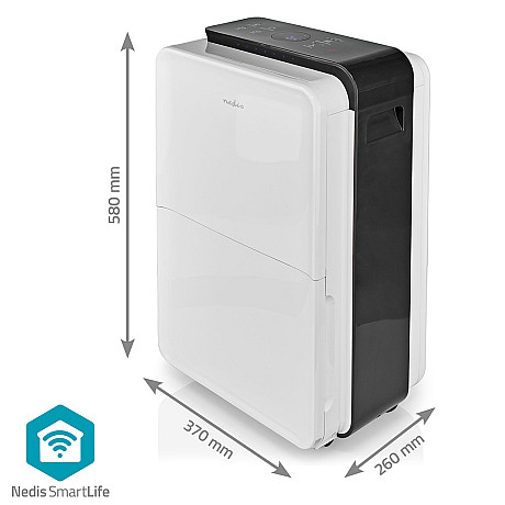 Nedis - DEHU30WTW Luftavfuktare SmartLife Wi-Fi 30 l/Dag 210 m³/h