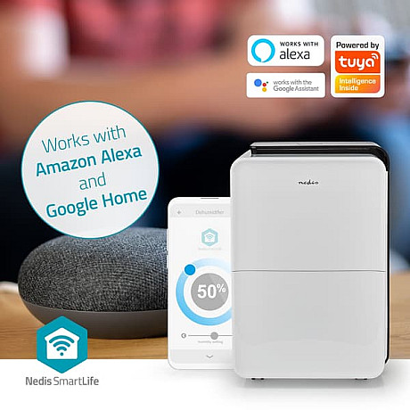 Nedis - DEHU30WTW Luftavfuktare SmartLife Wi-Fi 30 l/Dag 210 m³/h