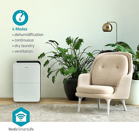 Nedis - DEHU30WTW Luftavfuktare SmartLife Wi-Fi 30 l/Dag 210 m³/h