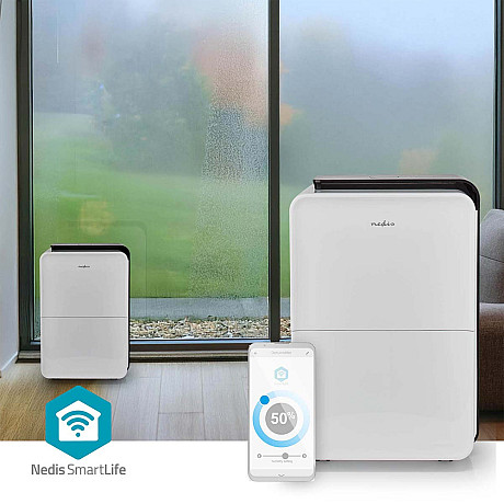 Nedis - DEHU30WTW Luftavfuktare SmartLife Wi-Fi 30 l/Dag 210 m³/h
