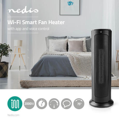 Nedis - Smart tornvärmefläkt med Wi-Fi Nedis - Smart tornvärmefläkt med Wi-Fi