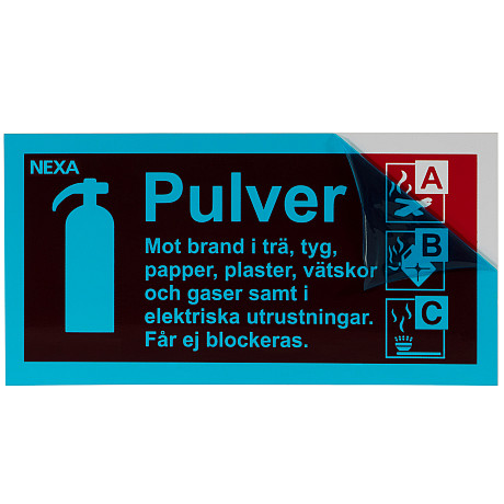 Nexa - BSP-1020 Skylt för pulversläckare