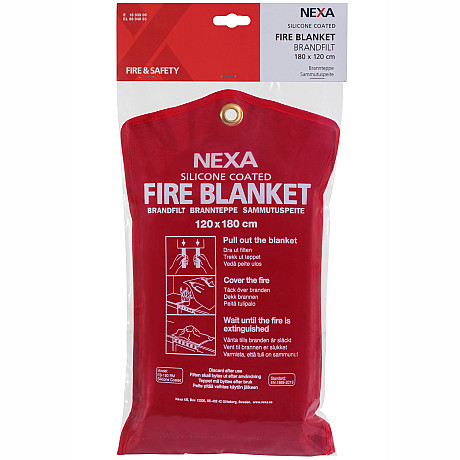 Nexa - FB-180 RM Brandfilt Silikon Röd 120x180 cm