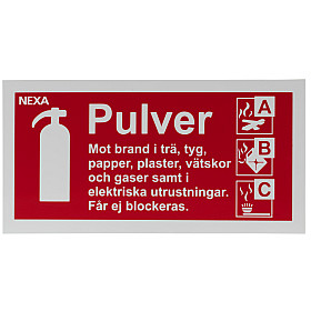  Nexa - BSP-1020 Skylt för pulversläckare