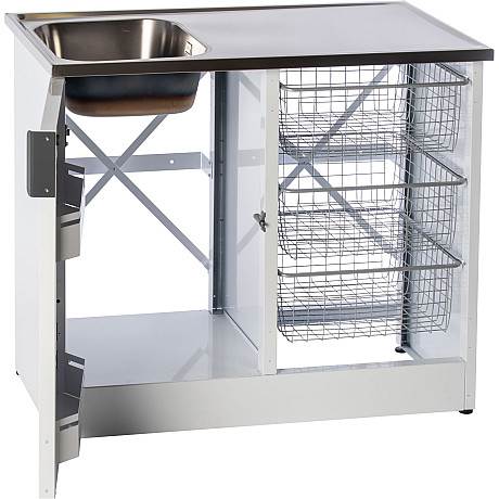Nimo - LB 100 HT Tvättbänk vänster, Vit