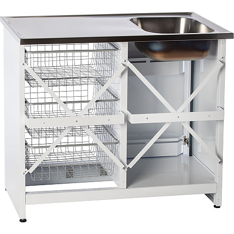 Nimo - LB 100 HT Tvättbänk vänster, Vit