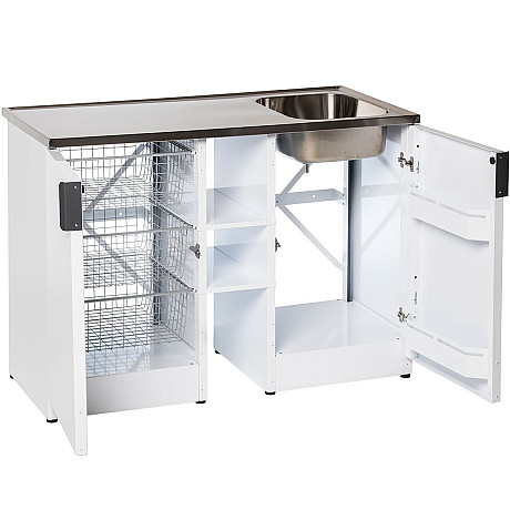 Nimo - TB 1200 TMH höger med korg/hylla Tvättbänk