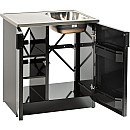 Nimo - TB 800 T Tvättbänk höger, Svart