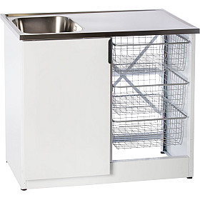 Nimo - LB 100 HT Tvättbänk vänster, Vit Nimo - LB 100 HT Tvättbänk vänster, Vit