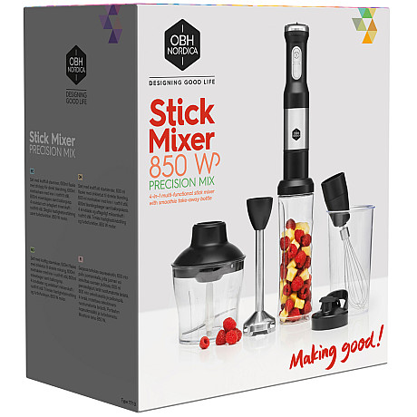 OBH Nordica - 7713 - Svart, 2-i-1 mixer med take-away flaska