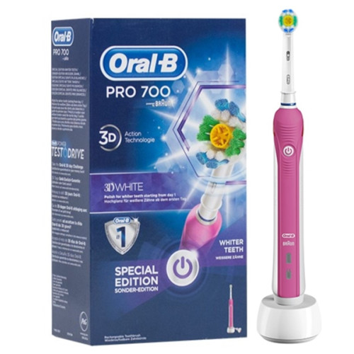 Oral-B Pro - 700 3D White Pink - snabb hemleverans