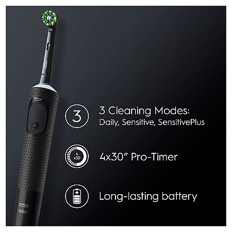 Oral-B - Svart - 2d-rengöring och tre borstlägen