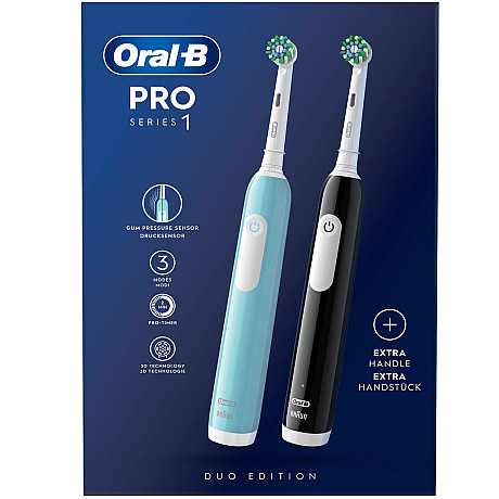 Oral-B - Svart/blå - 3d-rengöring och trycksensor