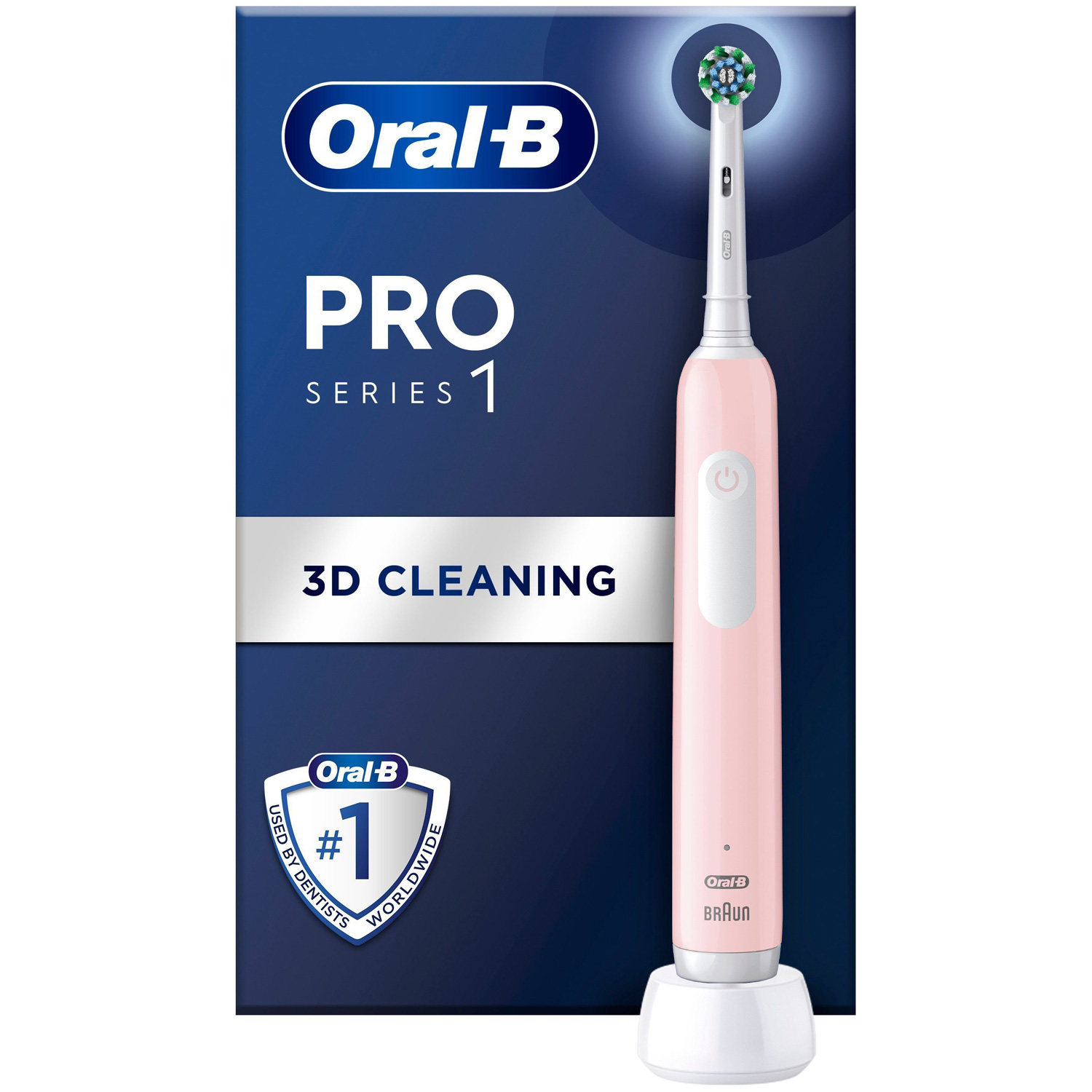 Oral-b eltandborste rosa - tre lägen och led-indikator