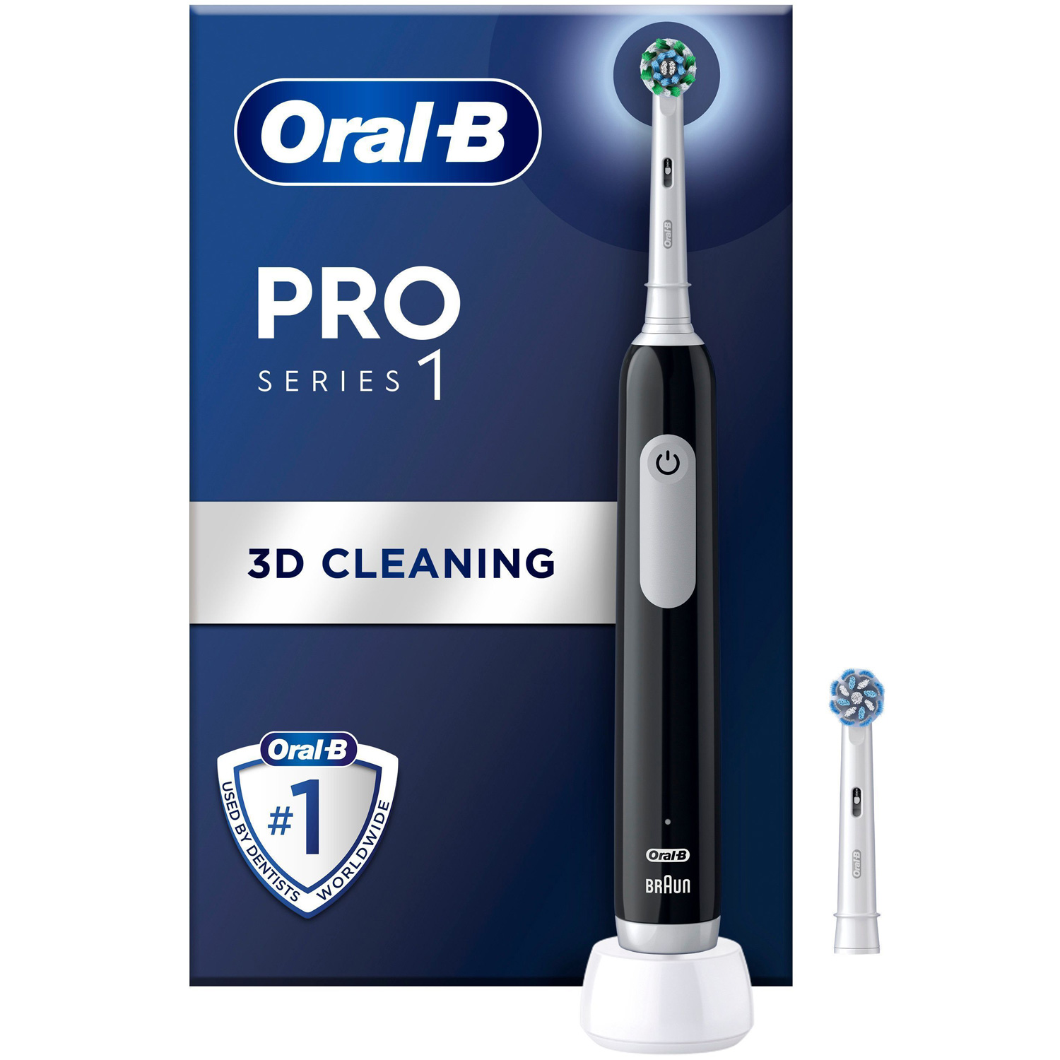 Oral-b eltandborste svart - timer och tandköttsskydd