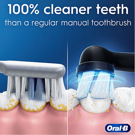 Oral-B - Svart/grön - Tysta intensiteter och tryckskydd