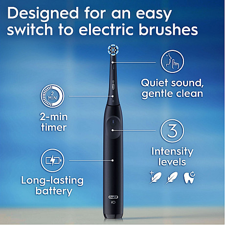 Oral-B - Svart/grön - Tysta intensiteter och tryckskydd