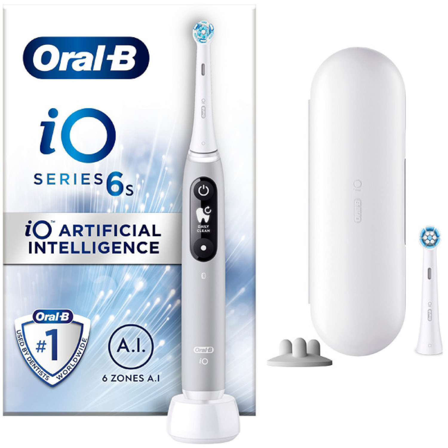 Oral-b eltandborste grå - io-modell med mikrovibrationer och display