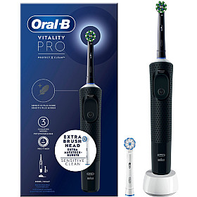 Eltandborste Oral-B - Svart - 2d-rengöring och tre borstlägen