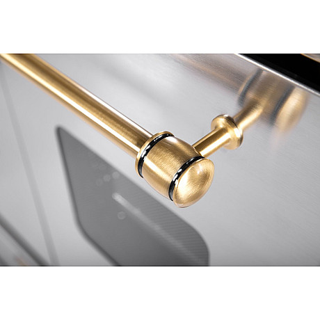 Pazzano -  Induktionsspis Cuore 90 cm (2 ugnar) (Rostfri/Mässing)