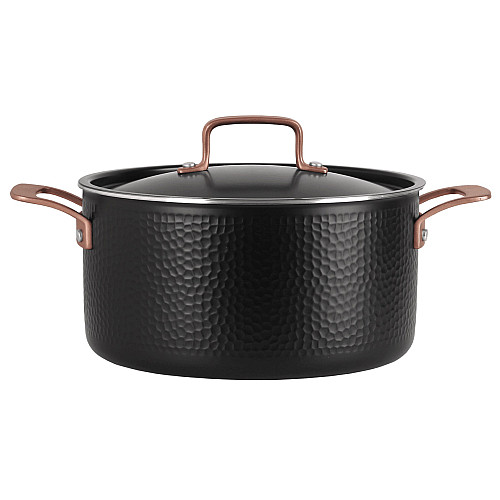 pepper -  gryta med lock 24 cm svart - lager i stockholm