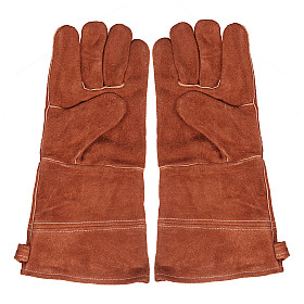 Pepper -  Grillhandskar läder 38 cm, Large Brun