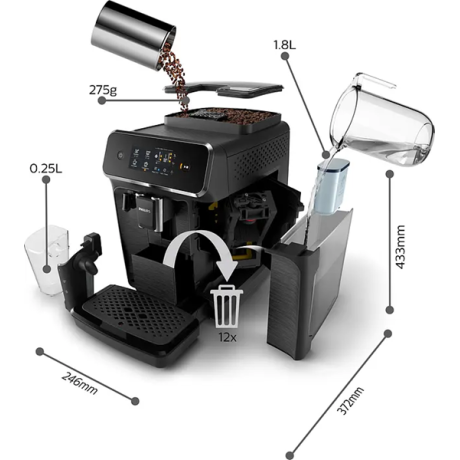 Philips - helautomatisk kaffemaskin EP2230/10 Series 2200 Philips - helautomatisk kaffemaskin EP2230/10 Series 2200